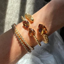 Caroline Svedbom Mini Drop Bracelet Light Amber Cheap