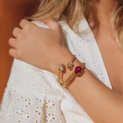 Caroline Svedbom Mini Drop Bracelet Vintage Rose Shop