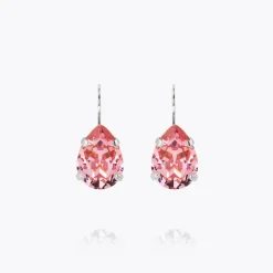 Caroline Svedbom Mini Drop Clasp Earrings Light Rose Flash Sale