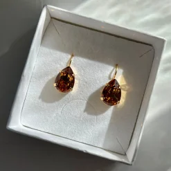 Caroline Svedbom Mini Drop Clasp Earrings Light Amber Flash Sale