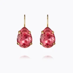 Caroline Svedbom Mini Drop Clasp Earrings Mulberry Red Cheap