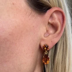 Caroline Svedbom Mini Drop Earrings Light Amber Best Sale