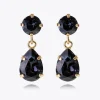 Caroline Svedbom Mini Drop Earrings Graphite Store