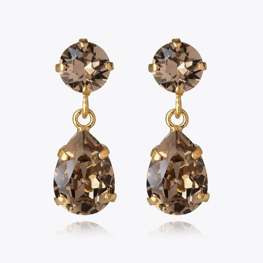 Caroline Svedbom Mini Drop Earrings Greige Store