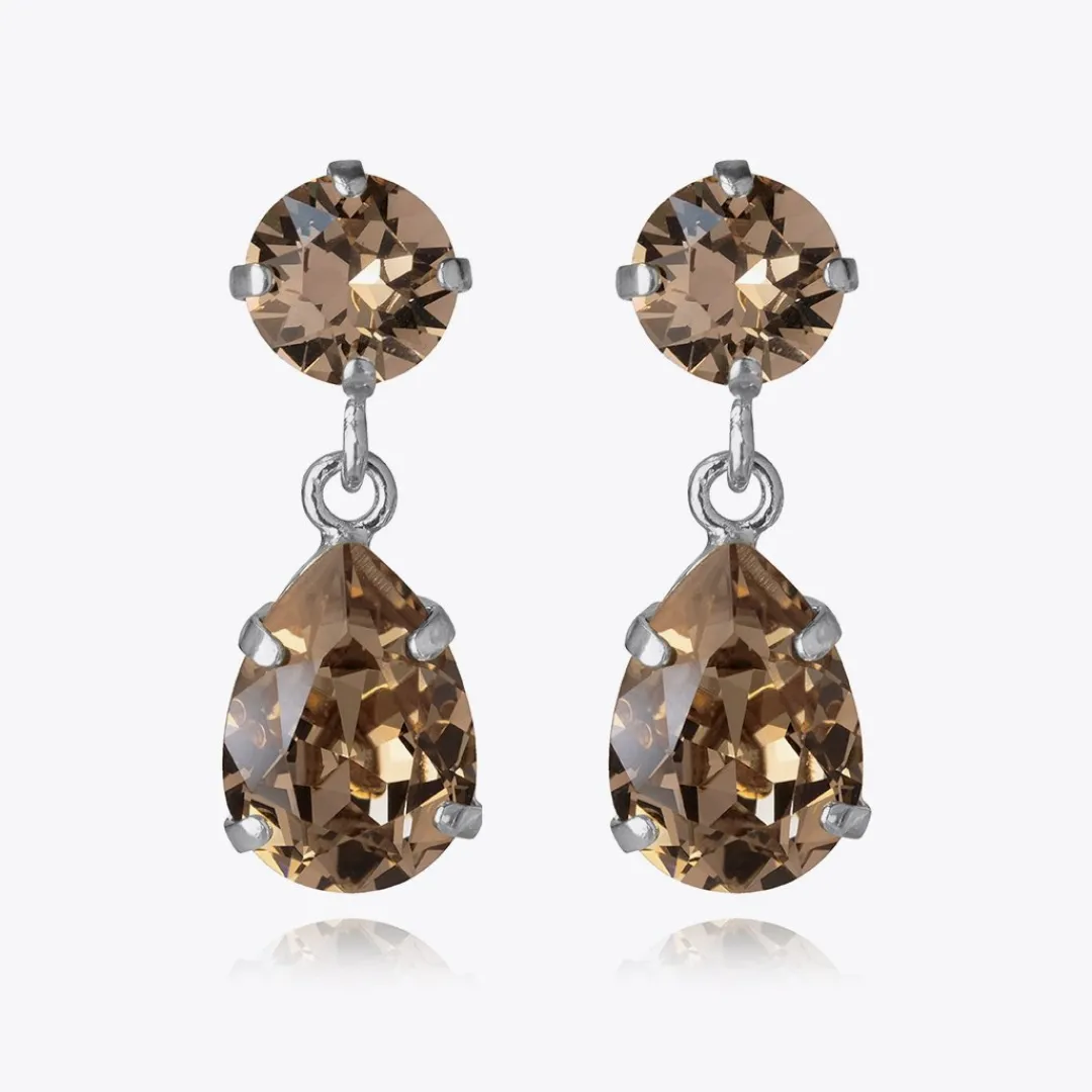 Caroline Svedbom Mini Drop Earrings Greige Store