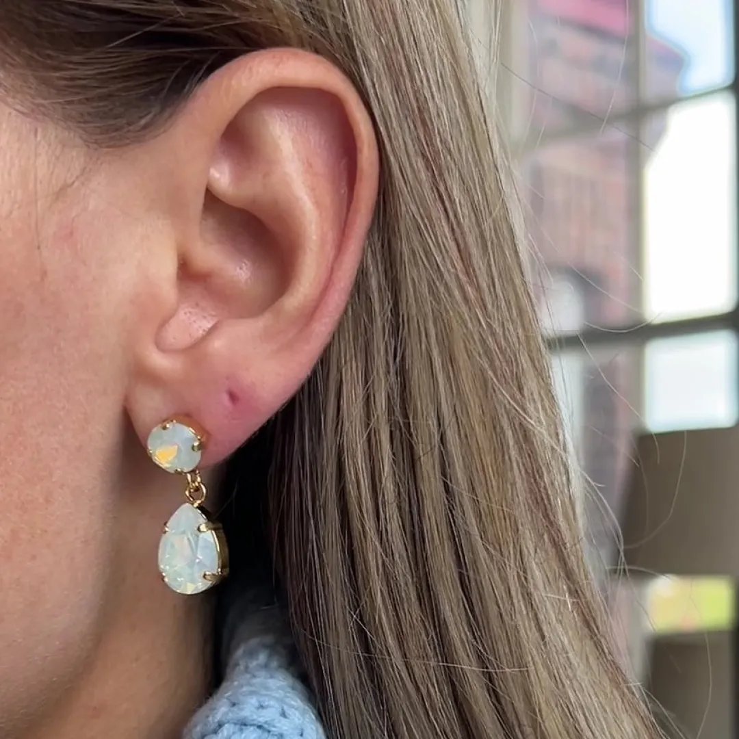 Caroline Svedbom Mini Drop Earrings White Opal Hot