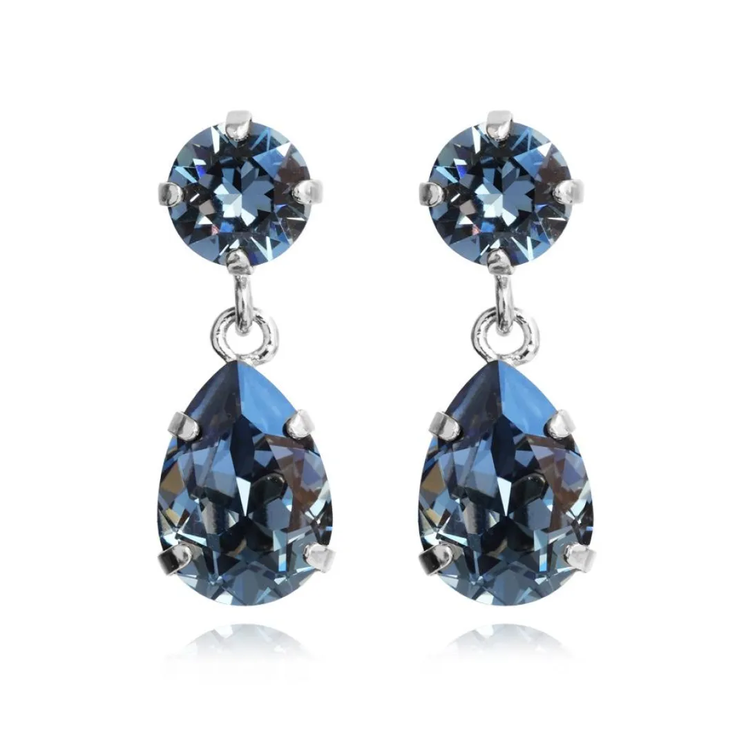 Caroline Svedbom Mini Drop Earrings/Denim Blue Store