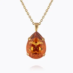 Caroline Svedbom Mini Drop Necklace Light Amber Cheap