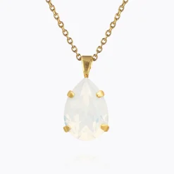 Caroline Svedbom Mini Drop Necklace White Opal New