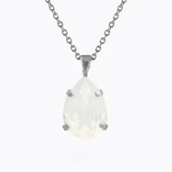 Caroline Svedbom Mini Drop Necklace White Opal New