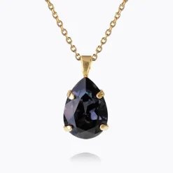 Caroline Svedbom Mini Drop Necklace Graphite Discount