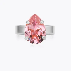 Caroline Svedbom Mini Drop Ring Light Rose Fashion