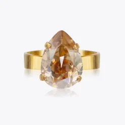 Caroline Svedbom Mini Drop Ring Golden Shadow Clearance