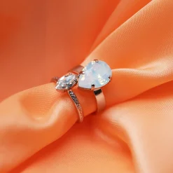 Caroline Svedbom Mini Drop Ring White Opal Best