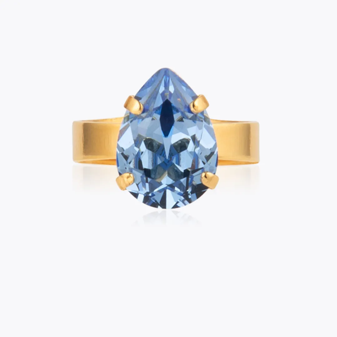 Caroline Svedbom Mini Drop Ring Light Sapphire Outlet