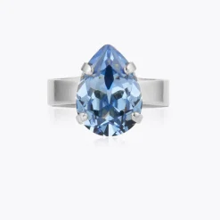 Caroline Svedbom Mini Drop Ring Light Sapphire Outlet