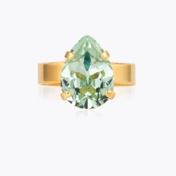 Caroline Svedbom Mini Drop Ring Chrysolite Clearance