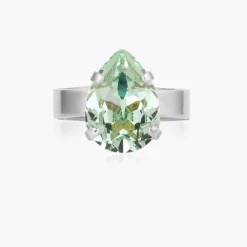 Caroline Svedbom Mini Drop Ring Chrysolite Clearance