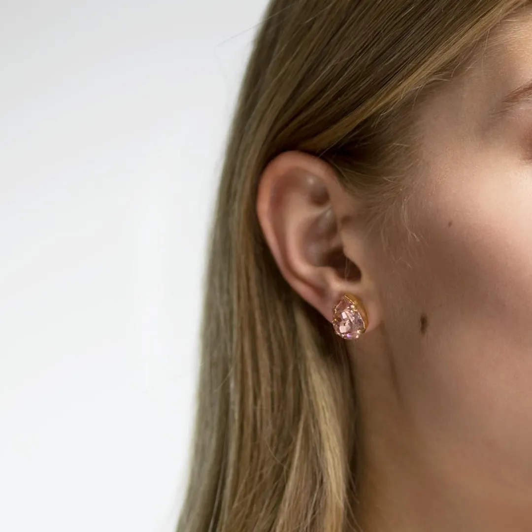 Caroline Svedbom Mini Drop Stud Earrings Vintage Rose New