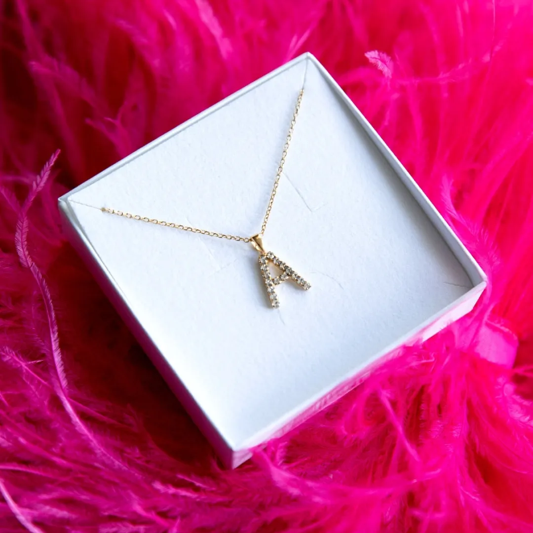 Caroline Svedbom Mini Letter Necklace A/Crystal Flash Sale