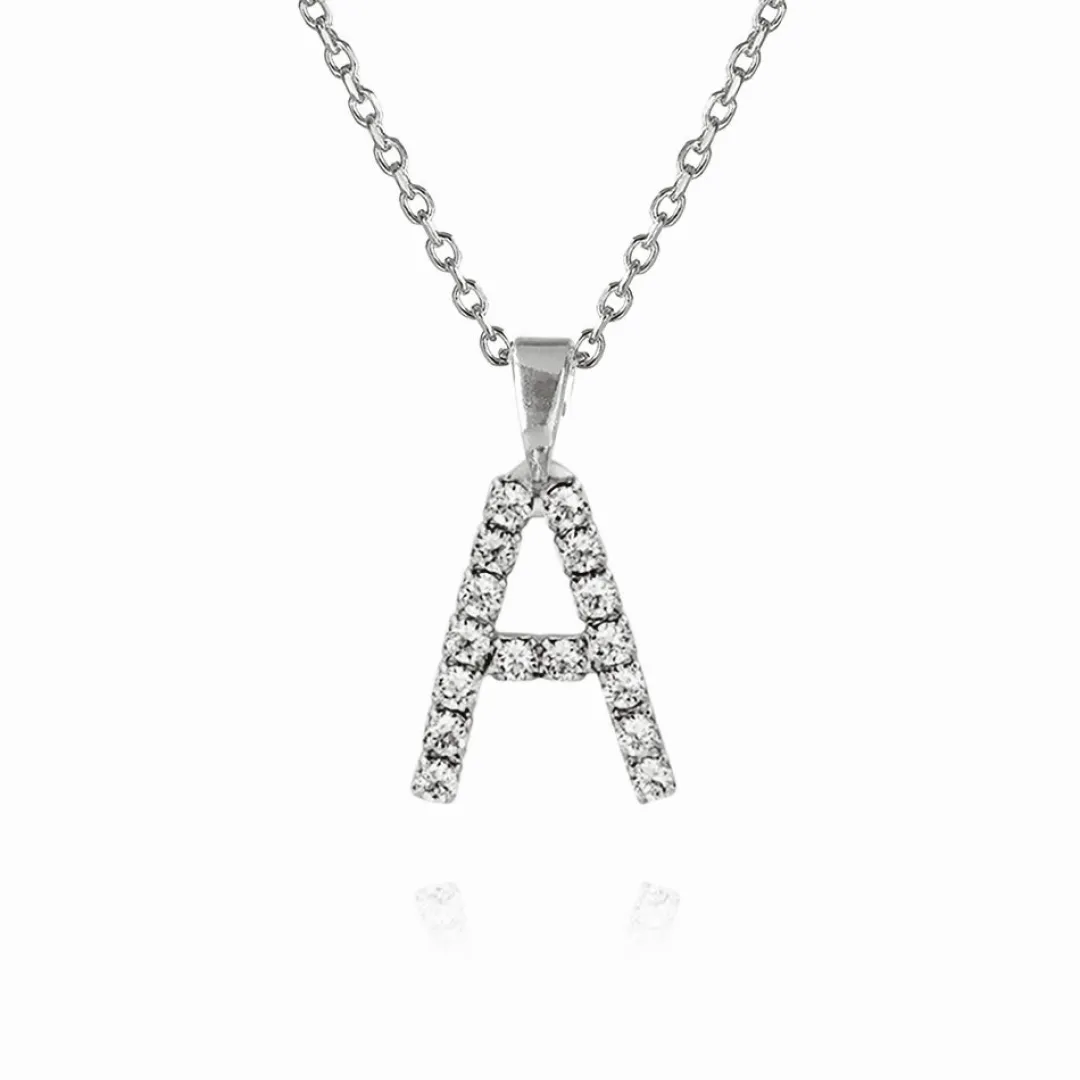 Caroline Svedbom Mini Letter Necklace A/Crystal Flash Sale