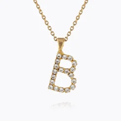 Caroline Svedbom Mini Letter Necklace B/Crystal Shop