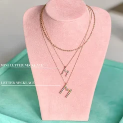 Caroline Svedbom Mini Letter Necklace B/Crystal Shop
