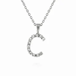 Caroline Svedbom Mini Letter Necklace C/Crystal Sale