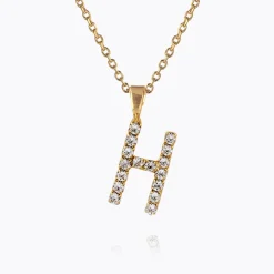 Caroline Svedbom Mini Letter Necklace H/Crystal Hot