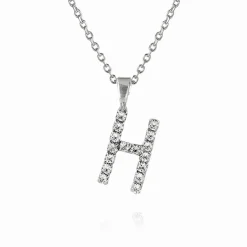 Caroline Svedbom Mini Letter Necklace H/Crystal Hot