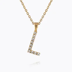Caroline Svedbom Mini Letter Necklace L/Crystal Flash Sale