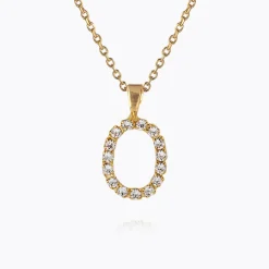 Caroline Svedbom Mini Letter Necklace O/Crystal New
