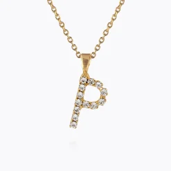 Caroline Svedbom Mini Letter Necklace P/Crystal Best