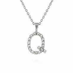 Caroline Svedbom Mini Letter Necklace Q/Crystal Fashion