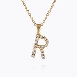 Caroline Svedbom Mini Letter Necklace R/Crystal Best Sale