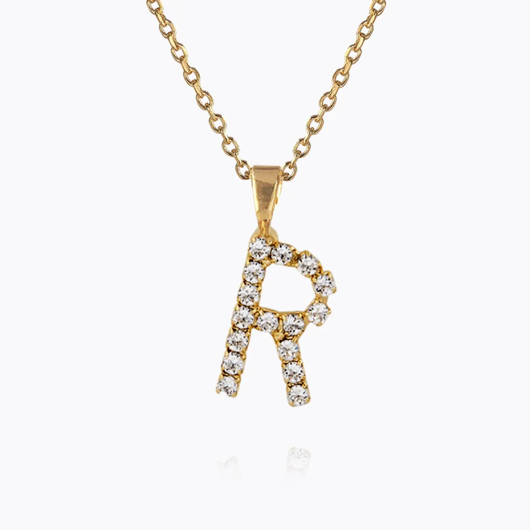 Caroline Svedbom Mini Letter Necklace R/Crystal Best Sale