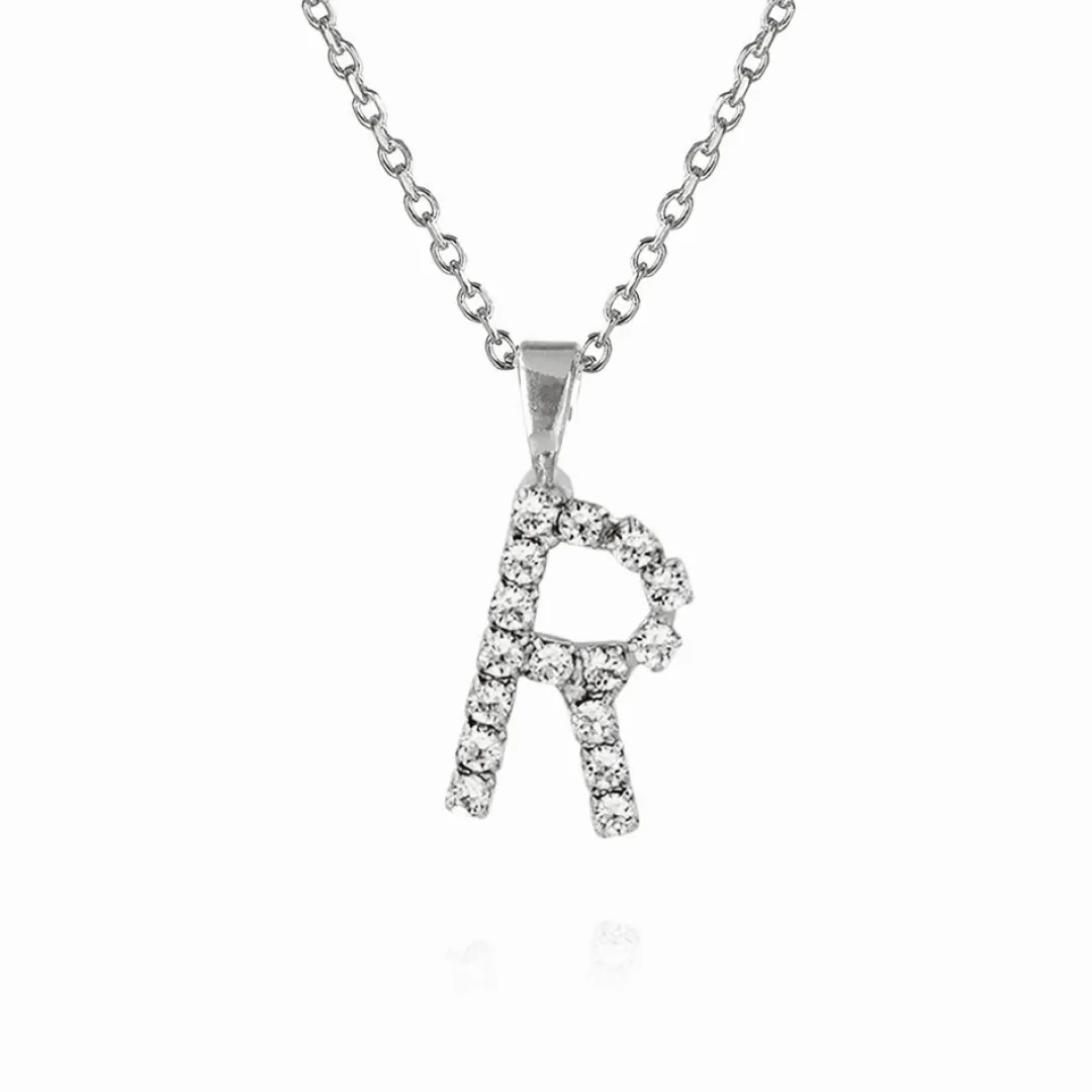 Caroline Svedbom Mini Letter Necklace R/Crystal Best Sale