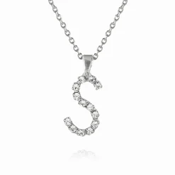 Caroline Svedbom Mini Letter Necklace S/Crystal New