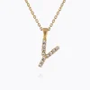 Caroline Svedbom Mini Letter Necklace Y/Crystal Store
