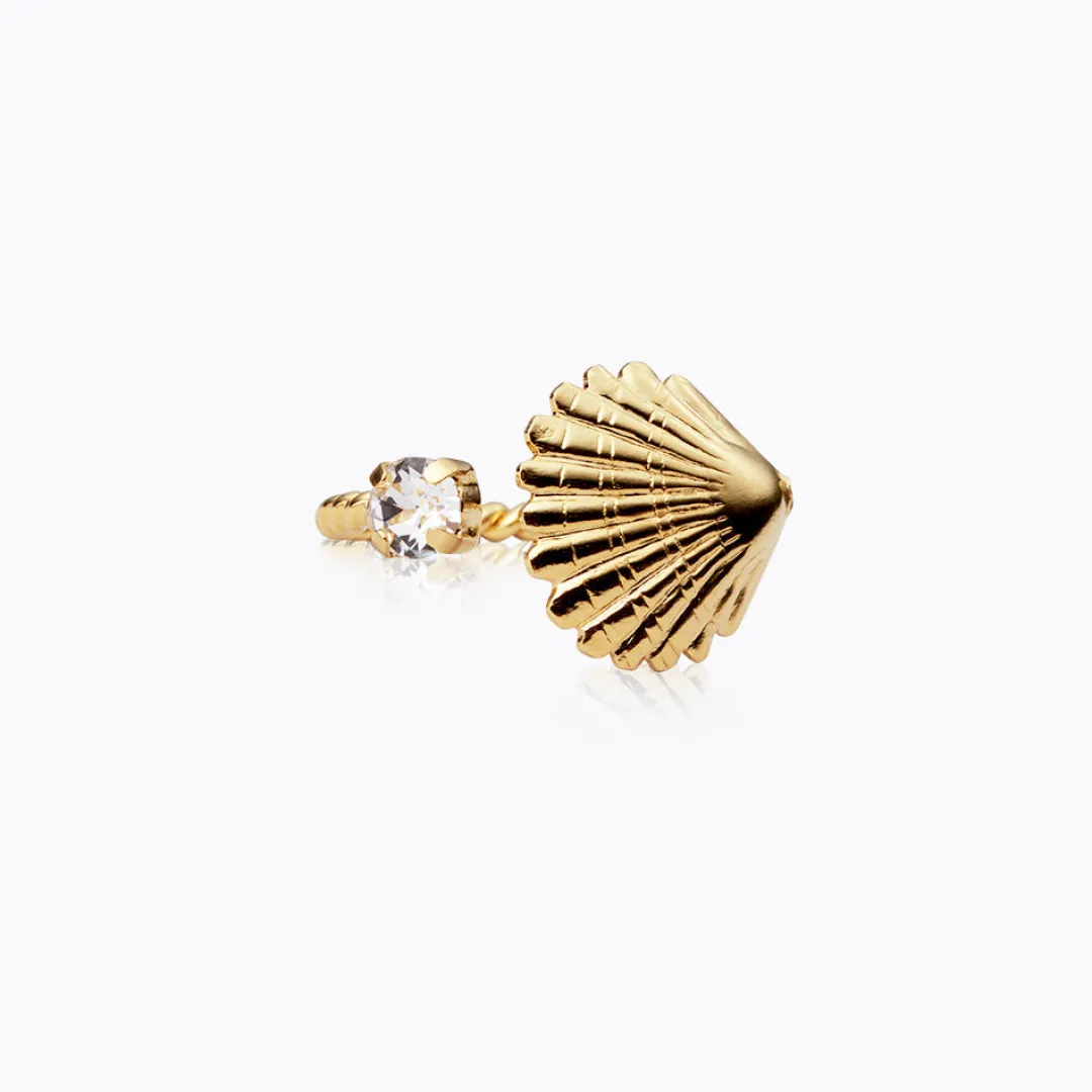 Caroline Svedbom Mini Shell Ring/Crystal Discount