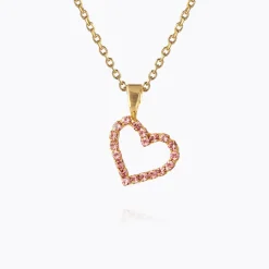 Caroline Svedbom Mini Sweetheart Necklace/Light Rose Clearance