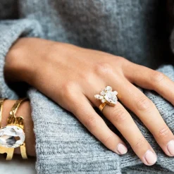 Caroline Svedbom Nami Ring Crystal Cheap