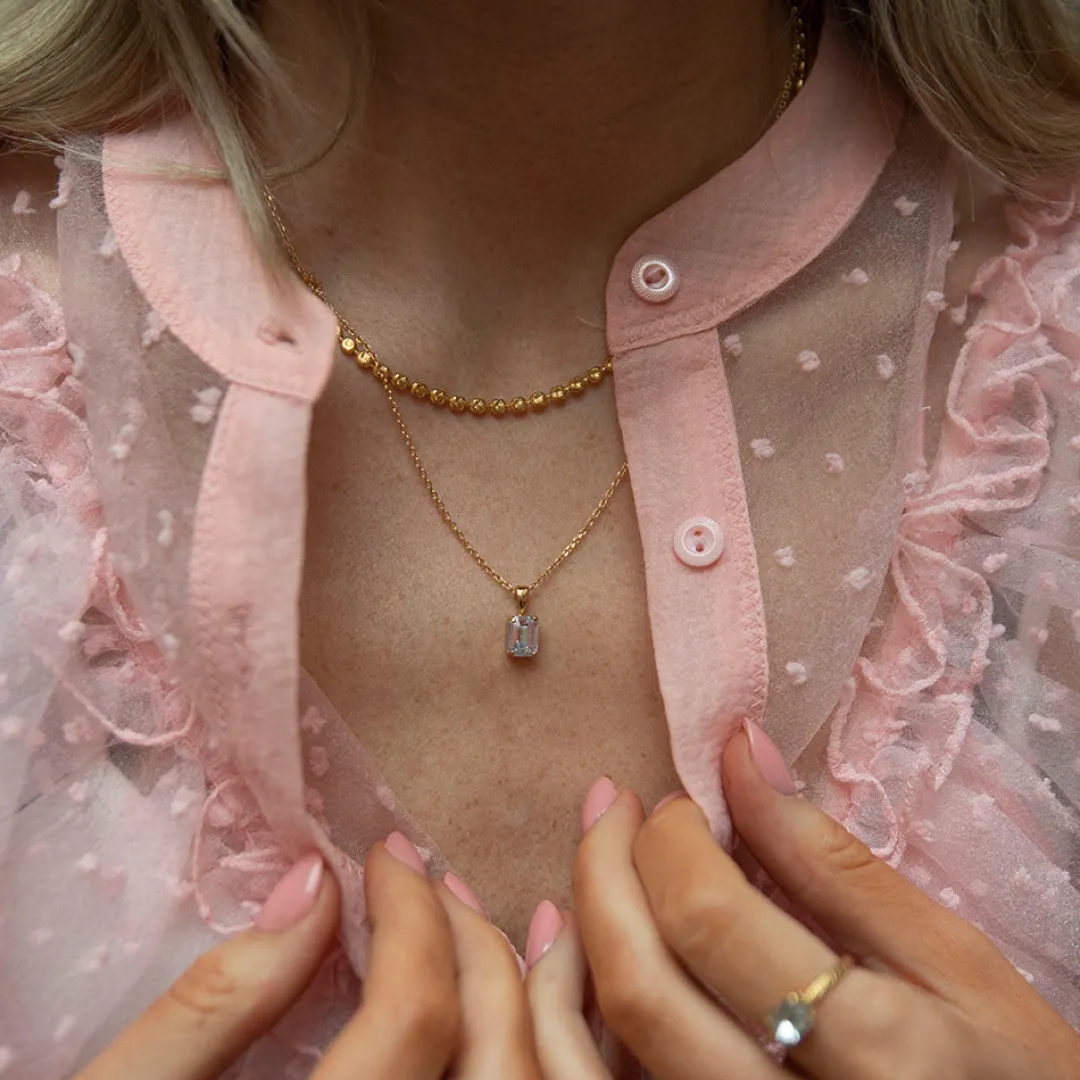 Caroline Svedbom Naya Necklace Light Sapphire Clearance