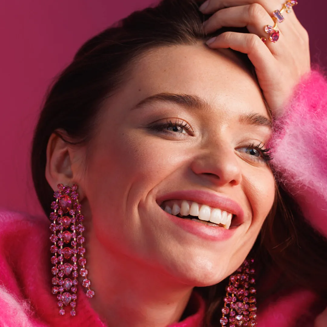 Caroline Svedbom Penelope Earrings/Fuschia Combo Store