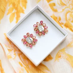 Caroline Svedbom Peony Earrings/Coral Combo Fashion