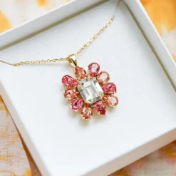 Caroline Svedbom Peony Necklace/Coral Combo Online