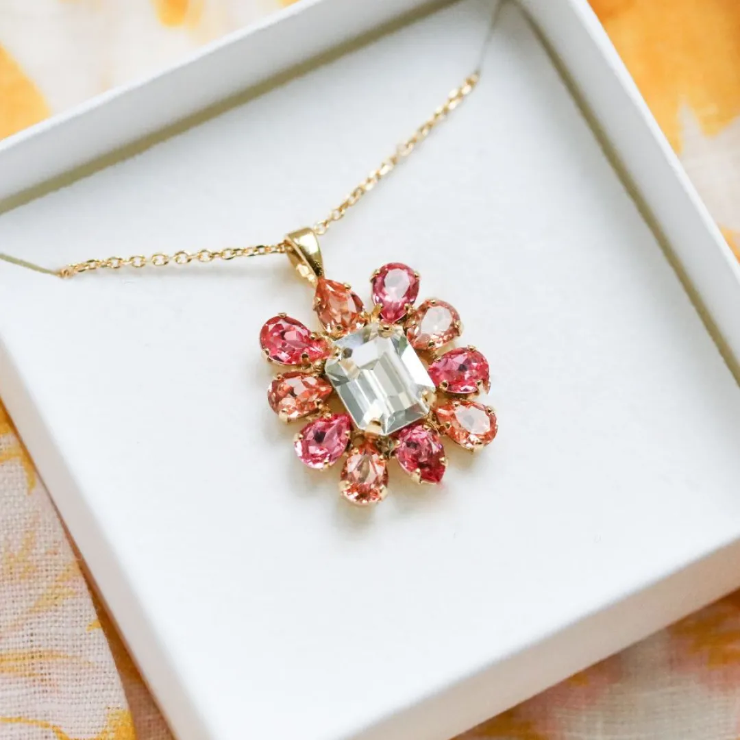 Caroline Svedbom Peony Necklace/Coral Combo Online