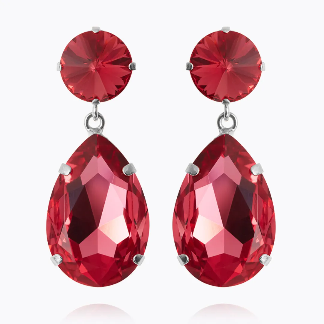 Caroline Svedbom Perfect Drop Earrings Mulberry Red Fashion