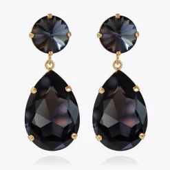 Caroline Svedbom Perfect Drop Earrings Graphite Flash Sale