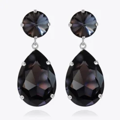 Caroline Svedbom Perfect Drop Earrings Graphite Flash Sale